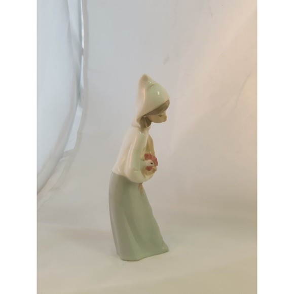 Lladro Daisa Statue Figurine Girl W/ Rooster Chicken 8" Retired Collectors - Picture 9 of 11